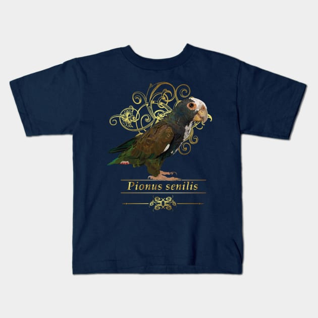 senile parrot Kids T-Shirt by obscurite